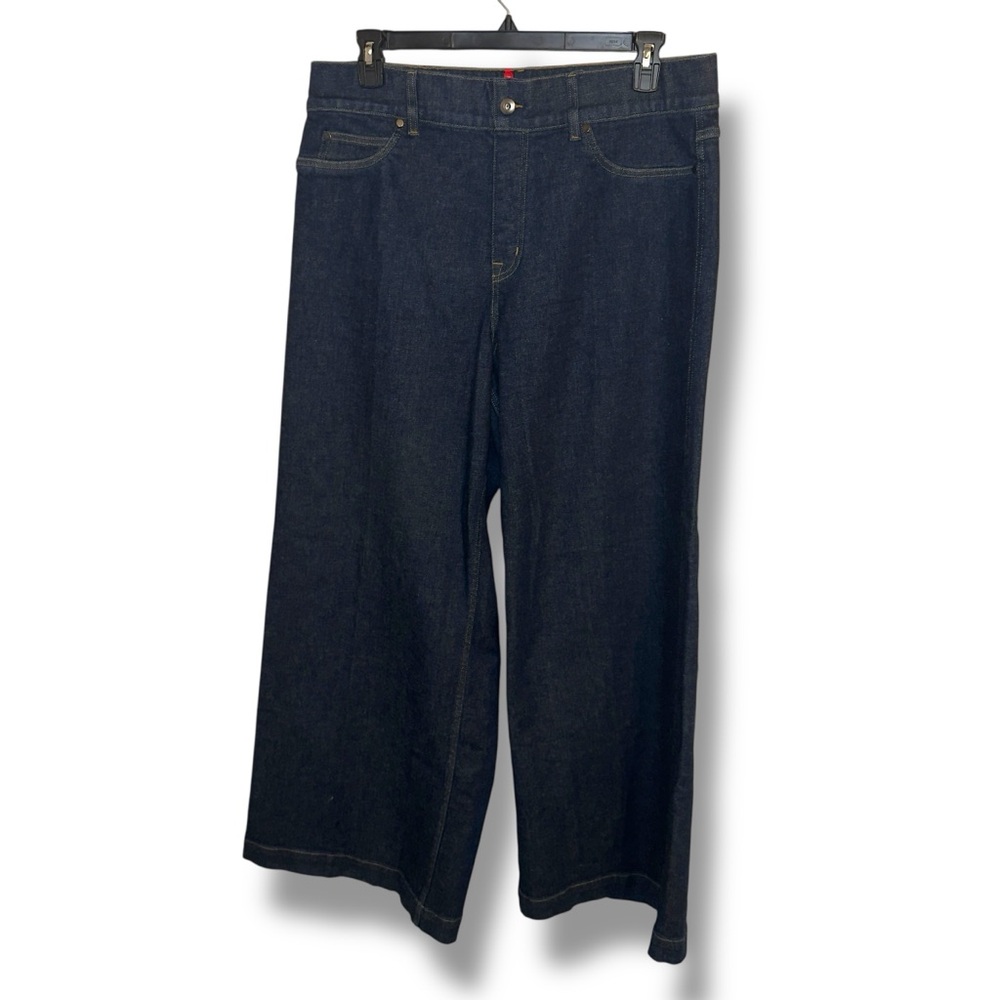 Spanx Wide Leg Pull-On Jeans in Raw Indigo Women’s Sz 2X